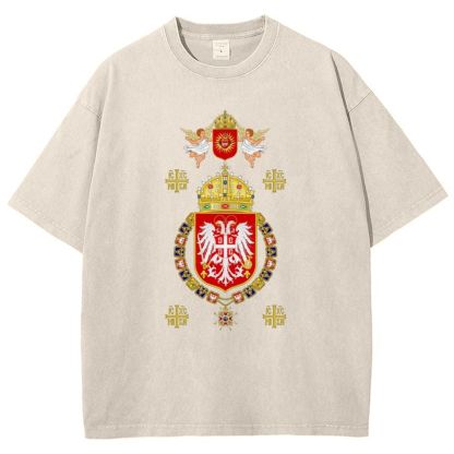 IC XC NIKA Coat Of Arms Of Serbia Snowflake Vintage Cotton T-Shirt