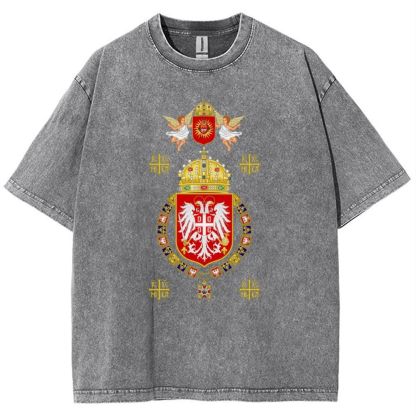 IC XC NIKA Coat Of Arms Of Serbia Snowflake Vintage Cotton T-Shirt