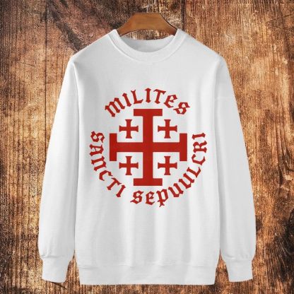 Knight Templar Order of the Holy Sepulchre Cotton Crewneck Sweatshirt