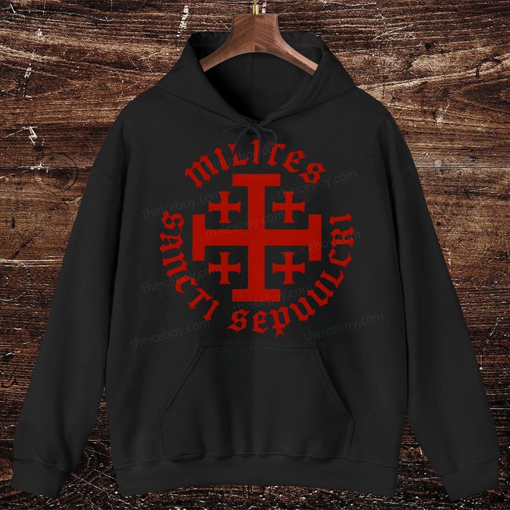 Knight Templar Order of the Holy Sepulchre Oversized Cotton Hoodies