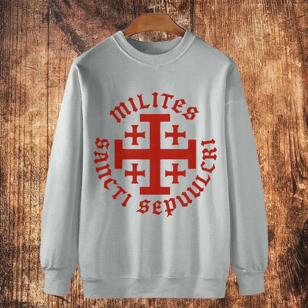 Knight Templar Order of the Holy Sepulchre Cotton Crewneck Sweatshirt