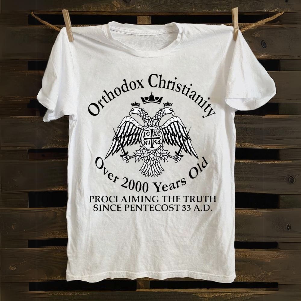 Orthodox Christianity ICXC NIKA  Byzantine Double-Headed Eagle Christians Cotton T-shirt