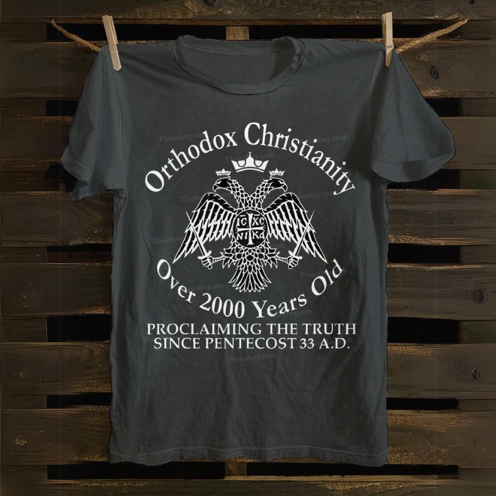 Orthodox Christianity ICXC NIKA  Byzantine Double-Headed Eagle Christians Cotton T-shirt
