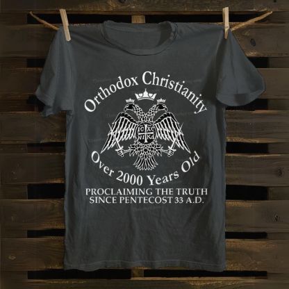 Orthodox Christianity ICXC NIKA  Byzantine Double-Headed Eagle Christians Cotton T-shirt