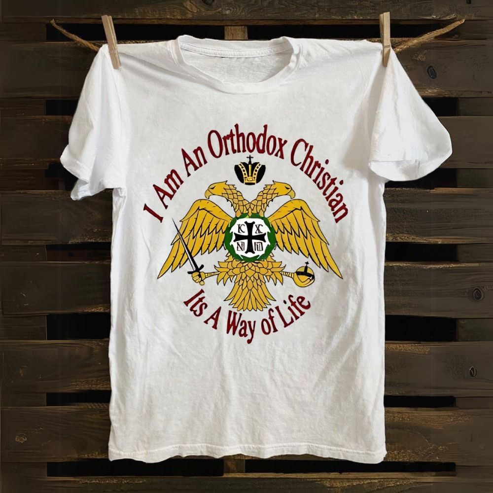 IC XC NIKA I Am An Orthodox Christian Cotton T-shirt