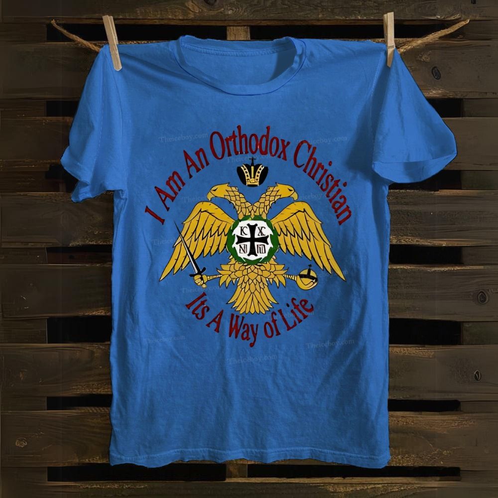 IC XC NIKA I Am An Orthodox Christian Cotton T-shirt