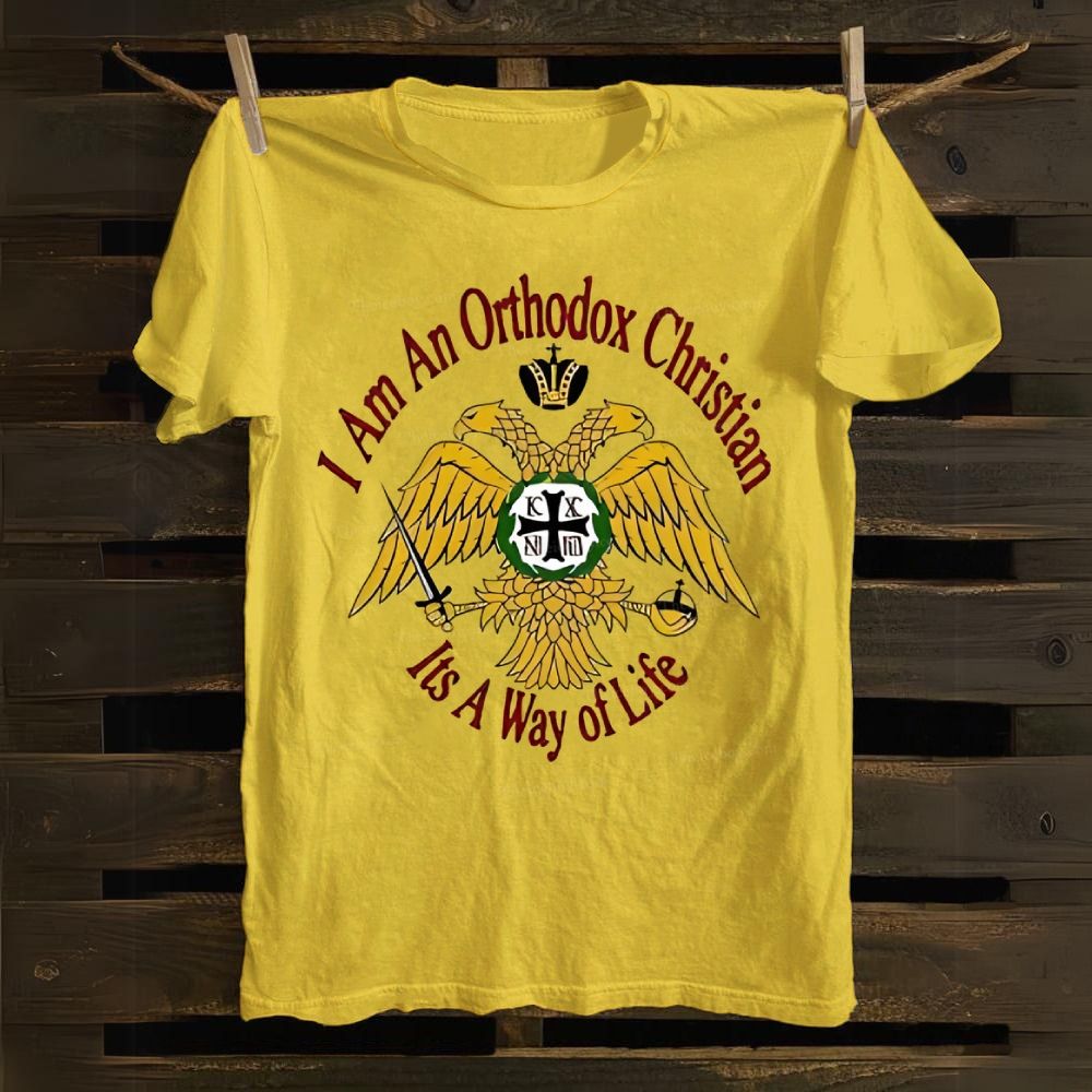 IC XC NIKA I Am An Orthodox Christian Cotton T-shirt