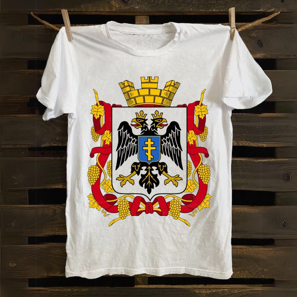 Orthodox Double-Headed Eagle Cross Emblem Cotton T-shirt