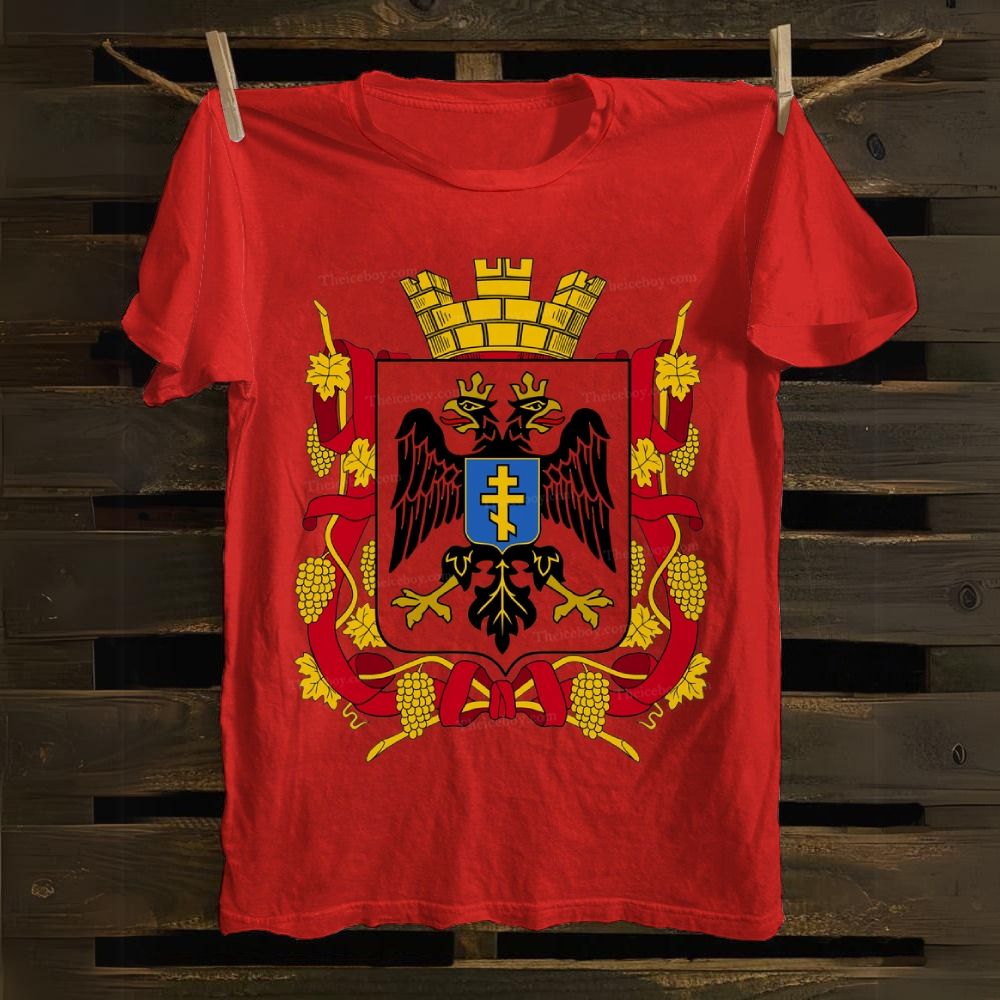 Orthodox Double-Headed Eagle Cross Emblem Cotton T-shirt