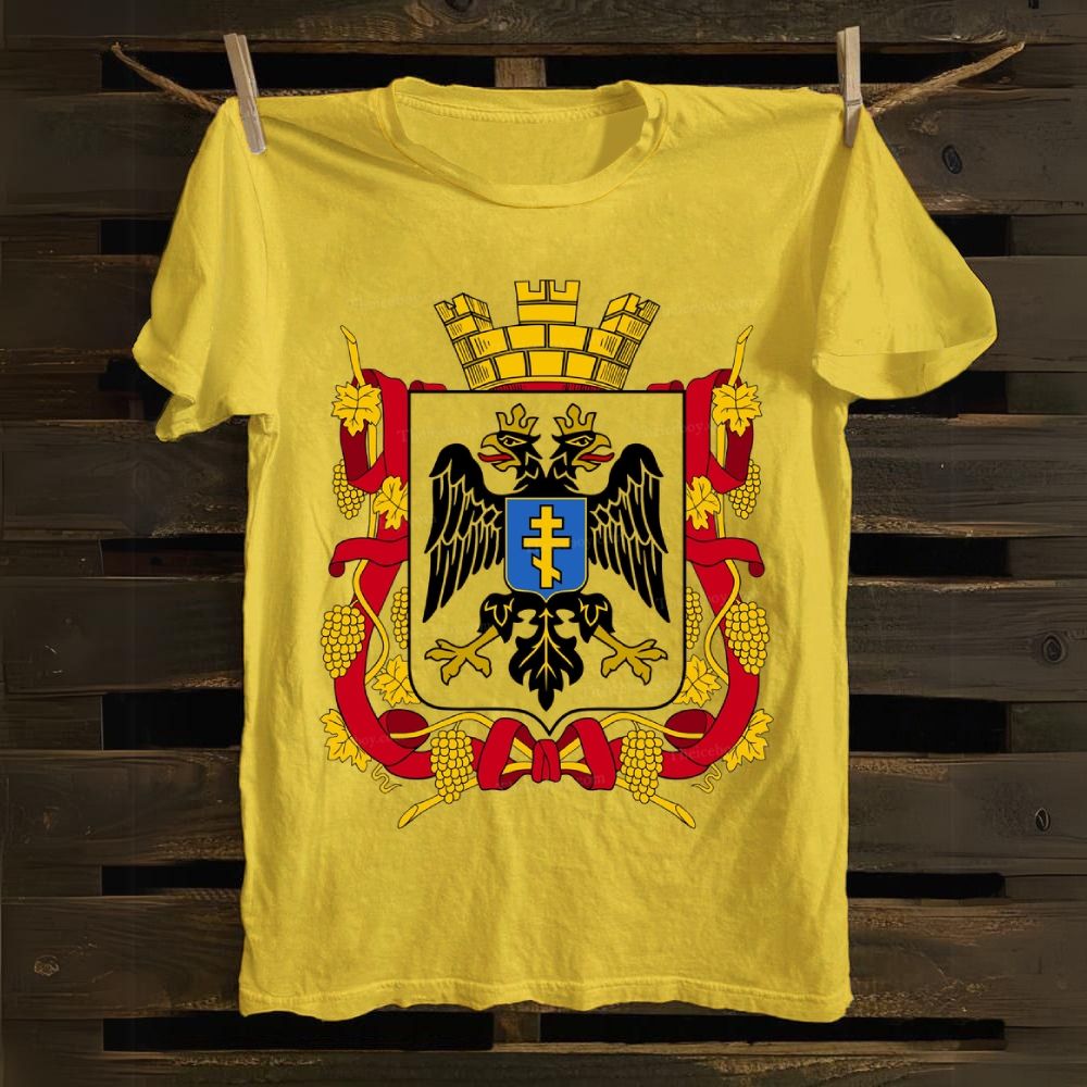 Orthodox Double-Headed Eagle Cross Emblem Cotton T-shirt