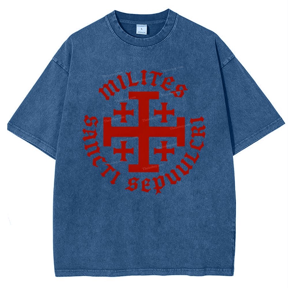Knight Templar Order of the Holy Sepulchre Snowflake Vintage Cotton T-Shirt