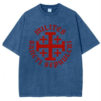 Knight Templar Order of the Holy Sepulchre Snowflake Vintage Cotton T-Shirt