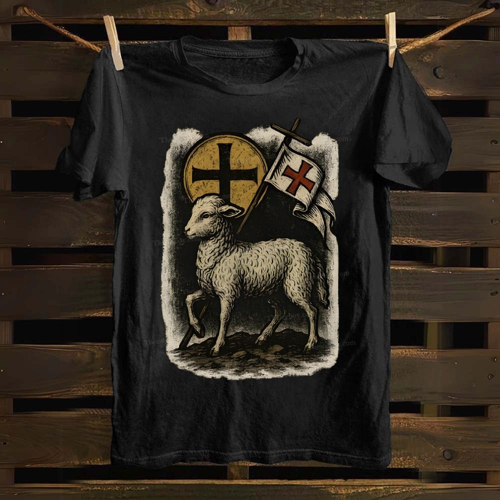 Lamb of God - Jesus Christ - Catholic Symbols Cotton T-shirt