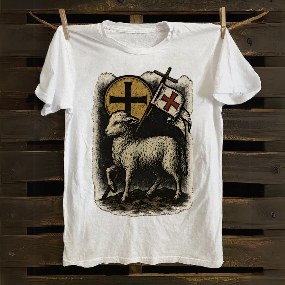 Lamb of God - Jesus Christ - Catholic Symbols Cotton T-shirt