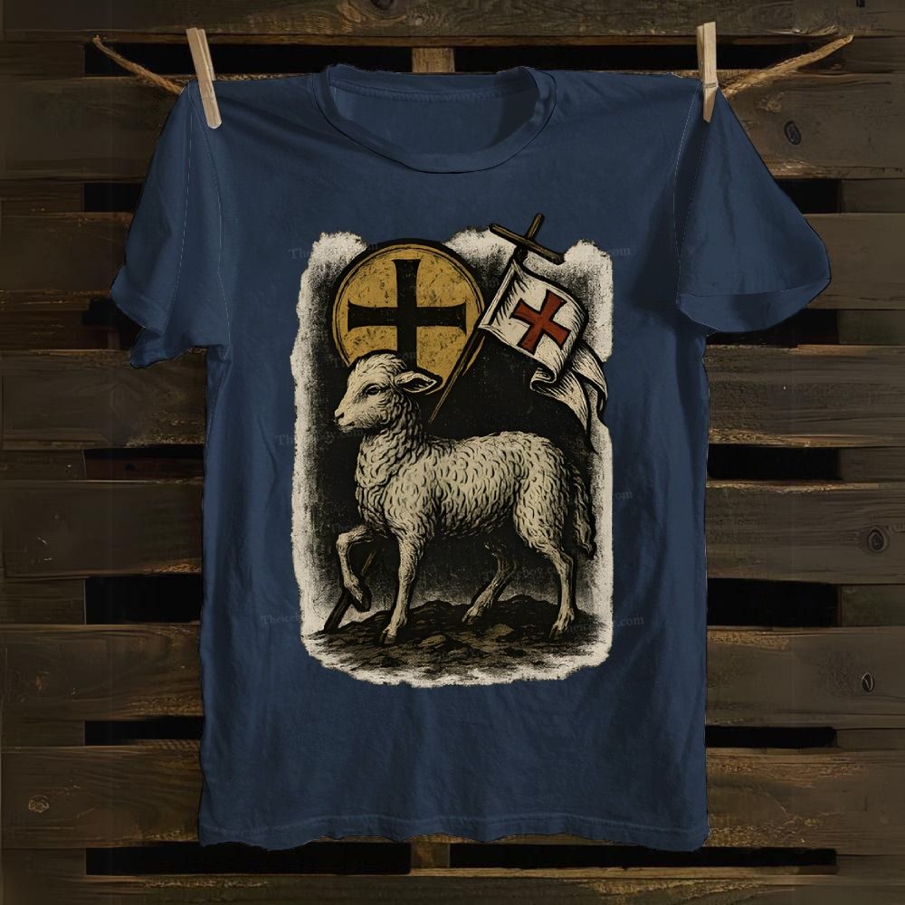 Lamb of God - Jesus Christ - Catholic Symbols Cotton T-shirt