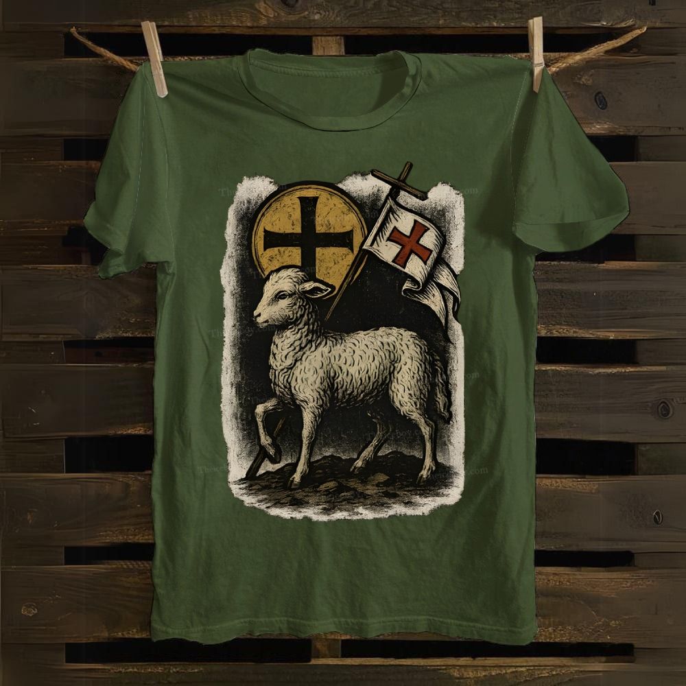 Lamb of God - Jesus Christ - Catholic Symbols Cotton T-shirt