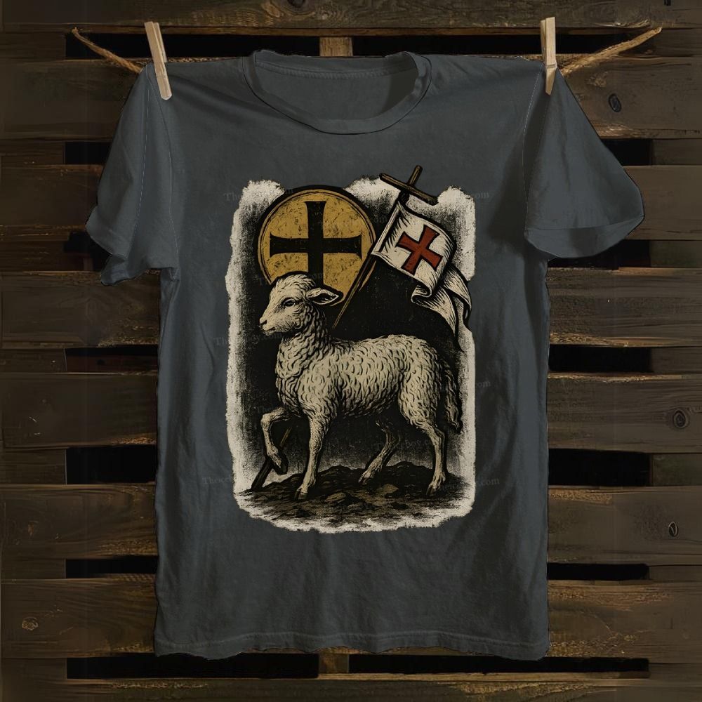 Lamb of God - Jesus Christ - Catholic Symbols Cotton T-shirt
