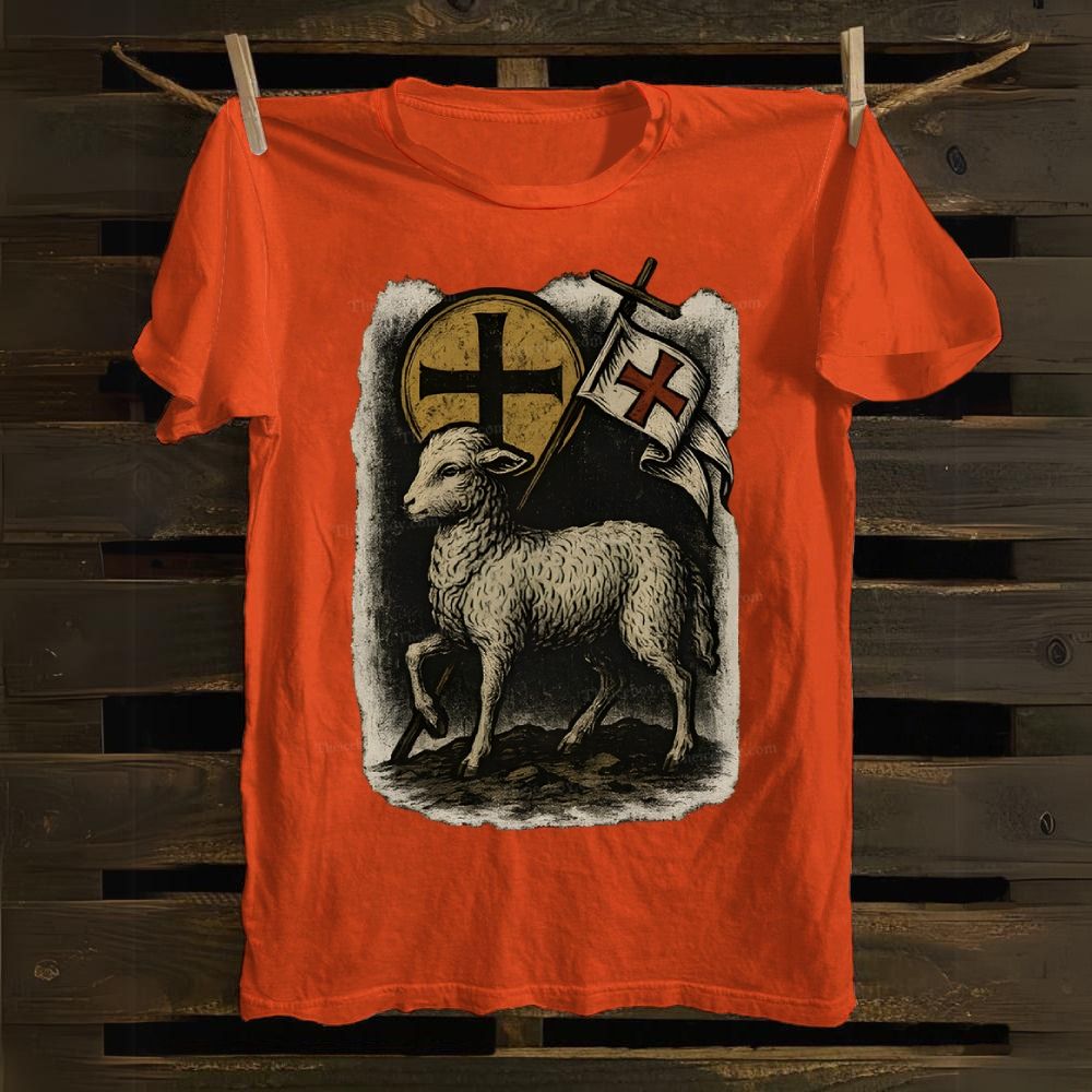 Lamb of God - Jesus Christ - Catholic Symbols Cotton T-shirt
