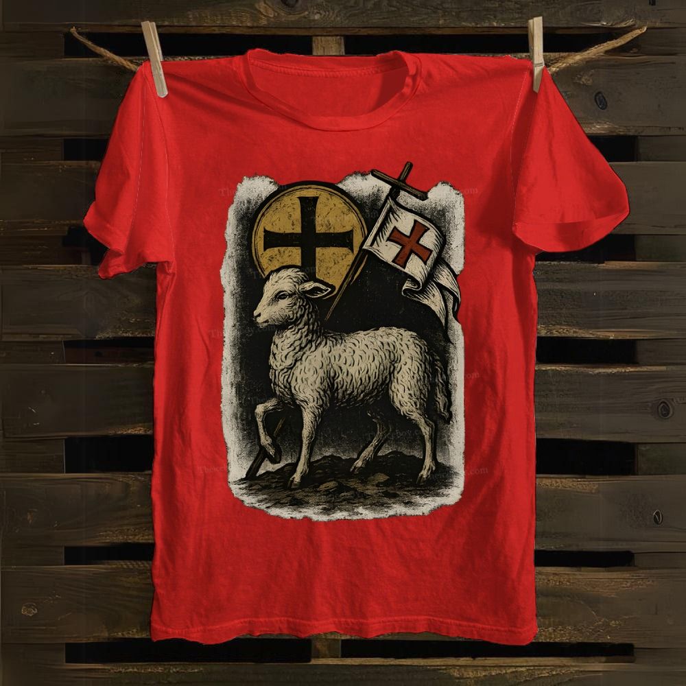 Lamb of God - Jesus Christ - Catholic Symbols Cotton T-shirt