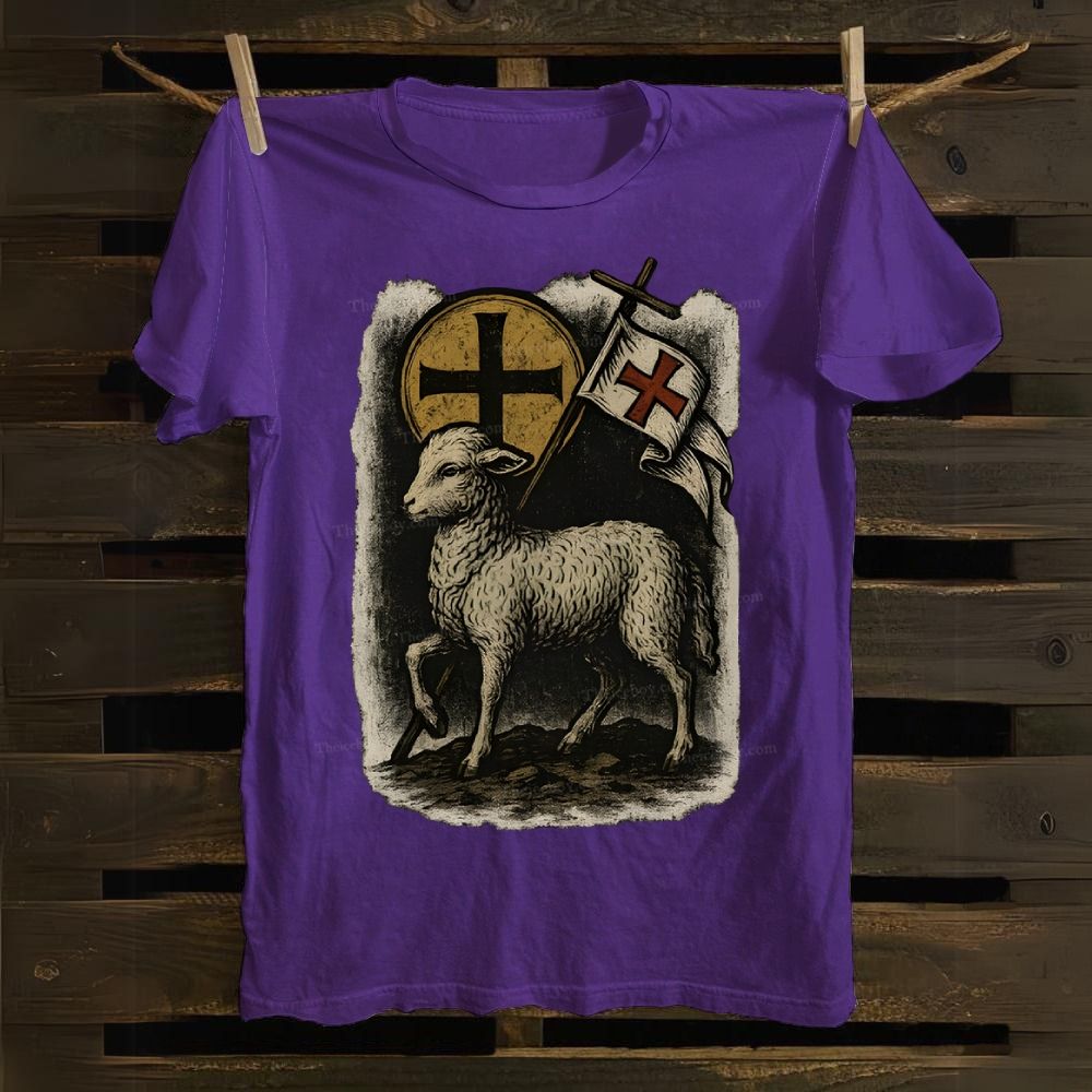 Lamb of God - Jesus Christ - Catholic Symbols Cotton T-shirt