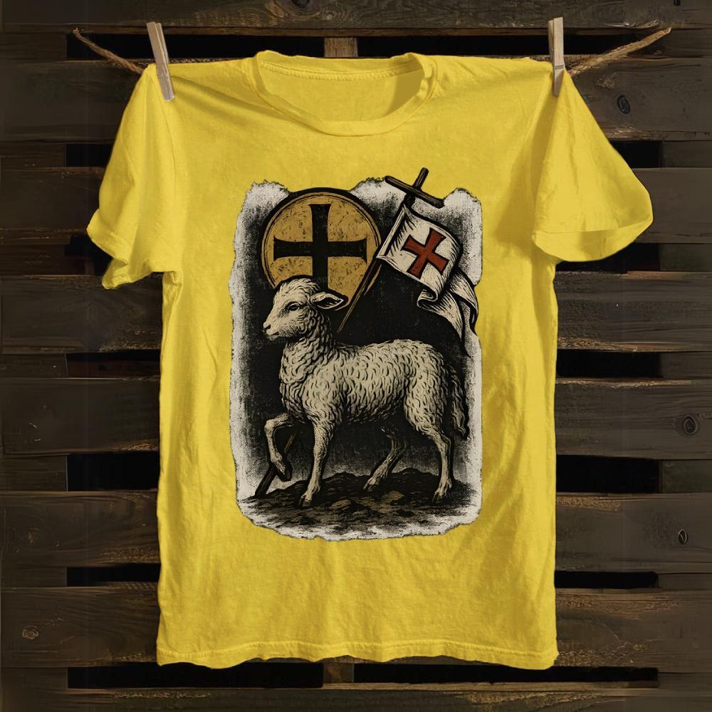 Lamb of God - Jesus Christ - Catholic Symbols Cotton T-shirt