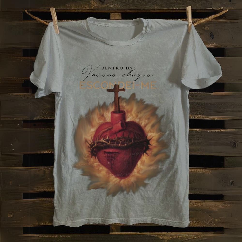 Dentro De Vossas Chagas Escondei-Me Cotton T-shirt