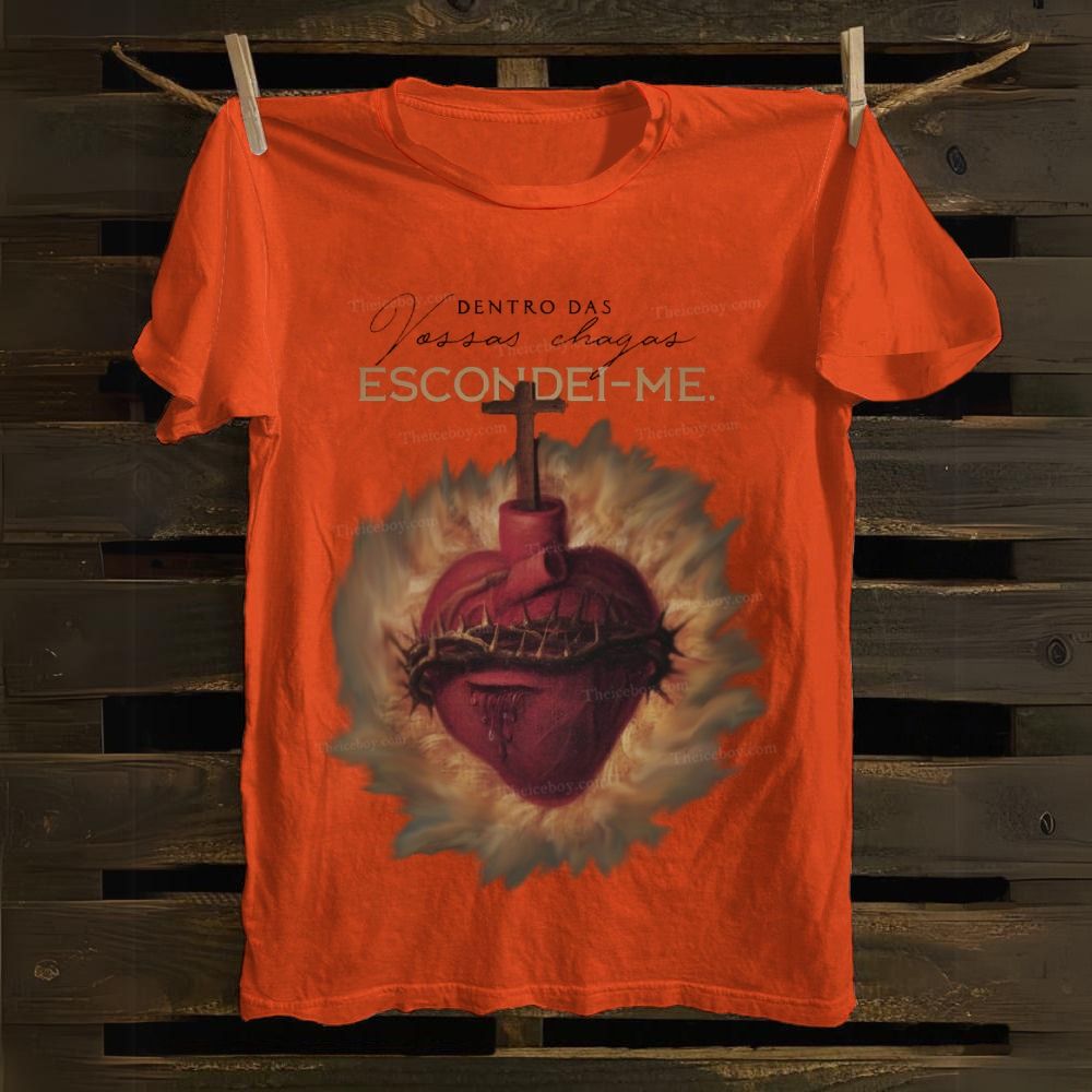 Dentro De Vossas Chagas Escondei-Me Cotton T-shirt