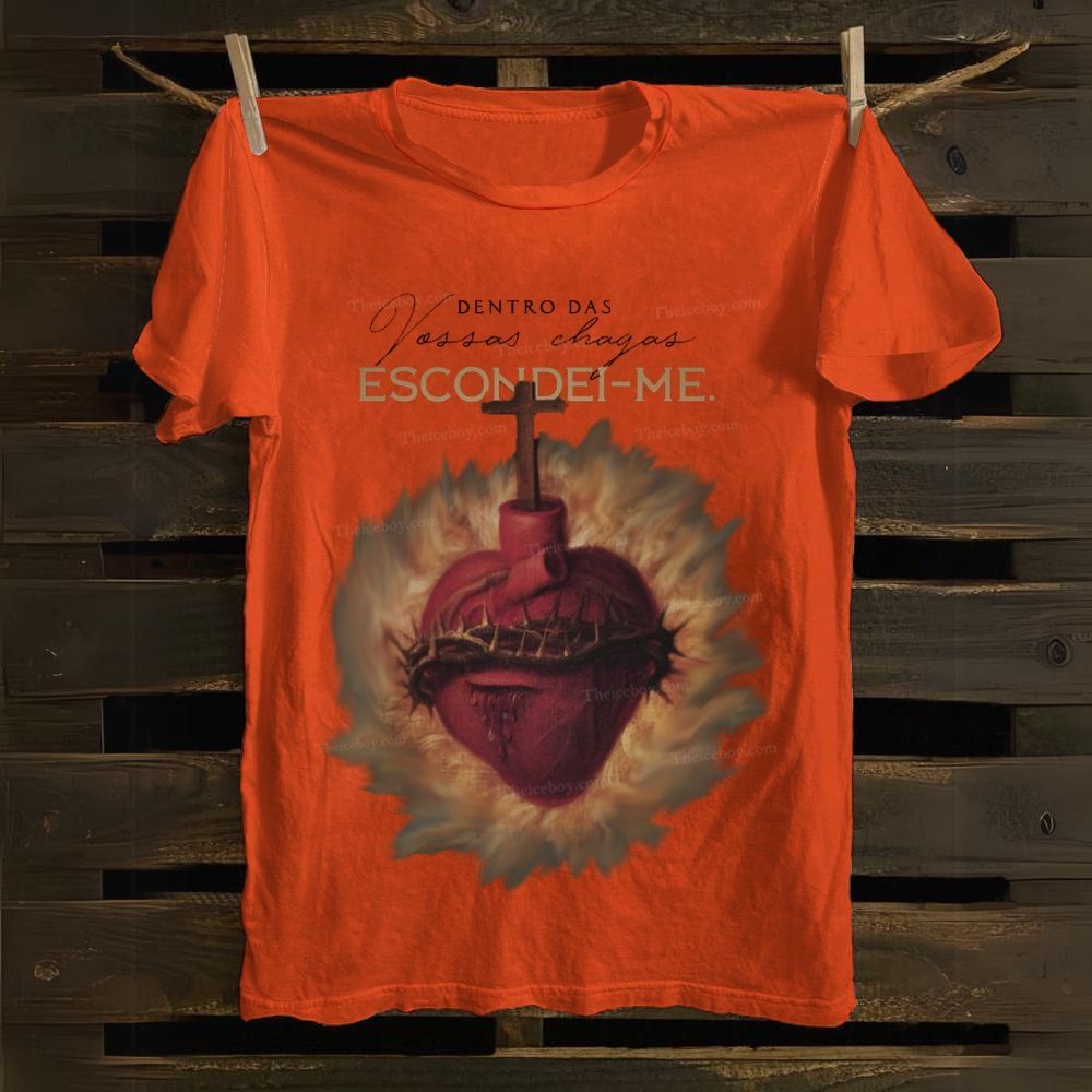 Dentro De Vossas Chagas Escondei-Me Cotton T-shirt
