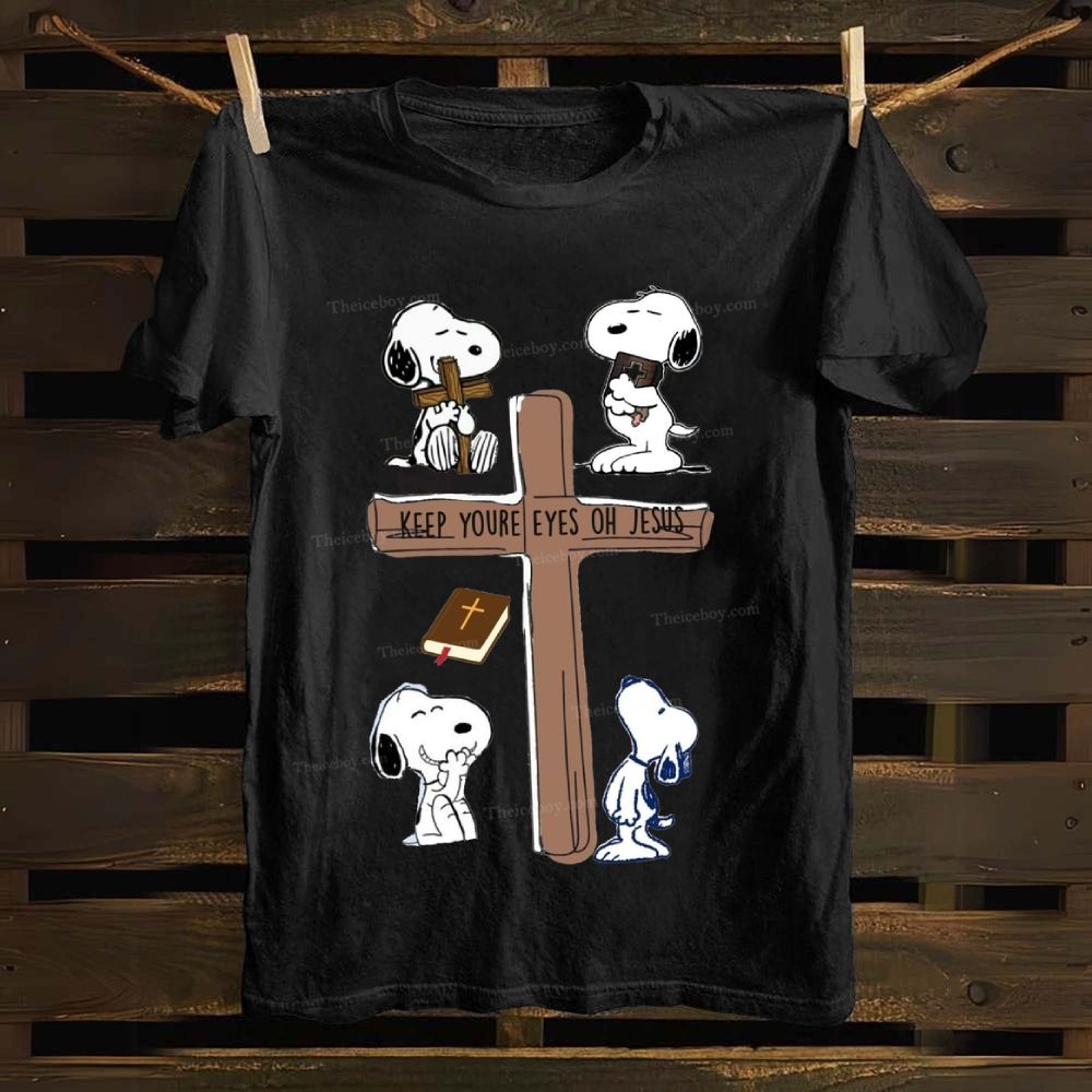 Keep youre eyes oh jesus Cotton T-shirt