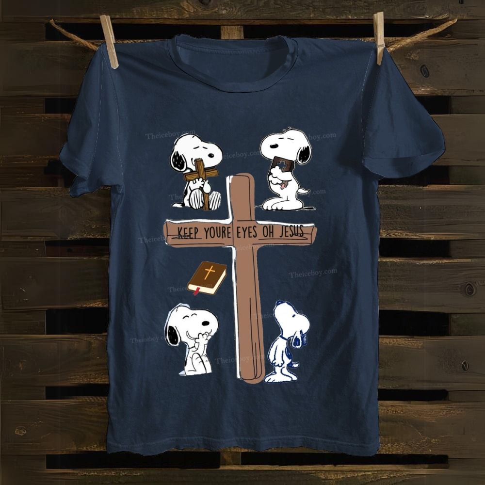 Keep youre eyes oh jesus Cotton T-shirt