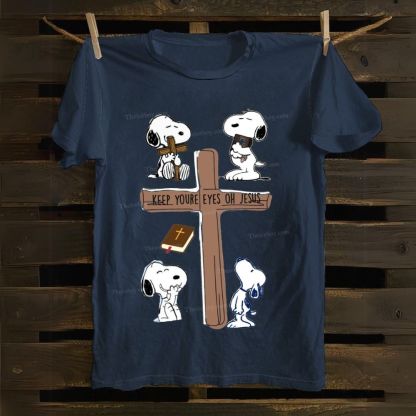 Keep youre eyes oh jesus Cotton T-shirt