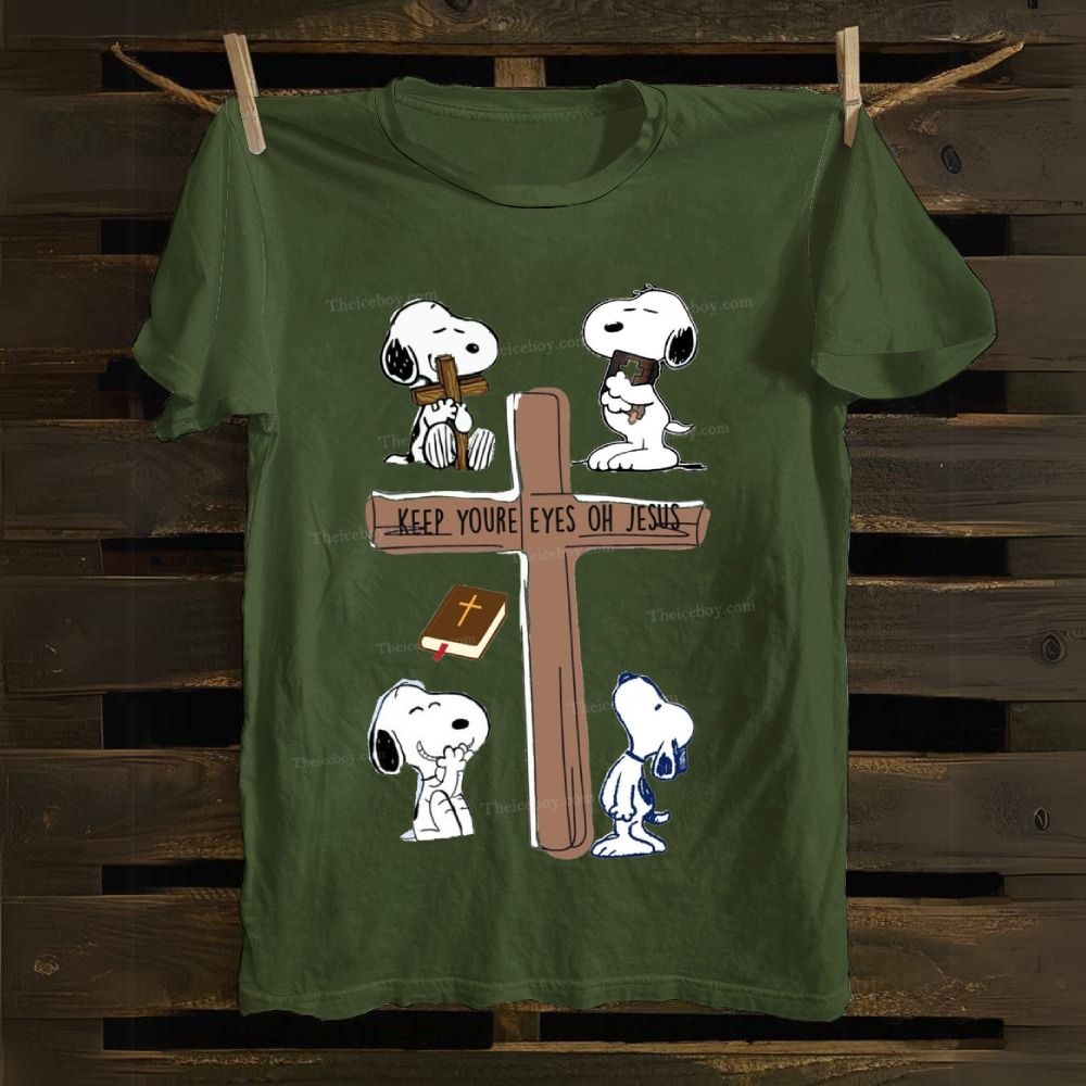 Keep youre eyes oh jesus Cotton T-shirt