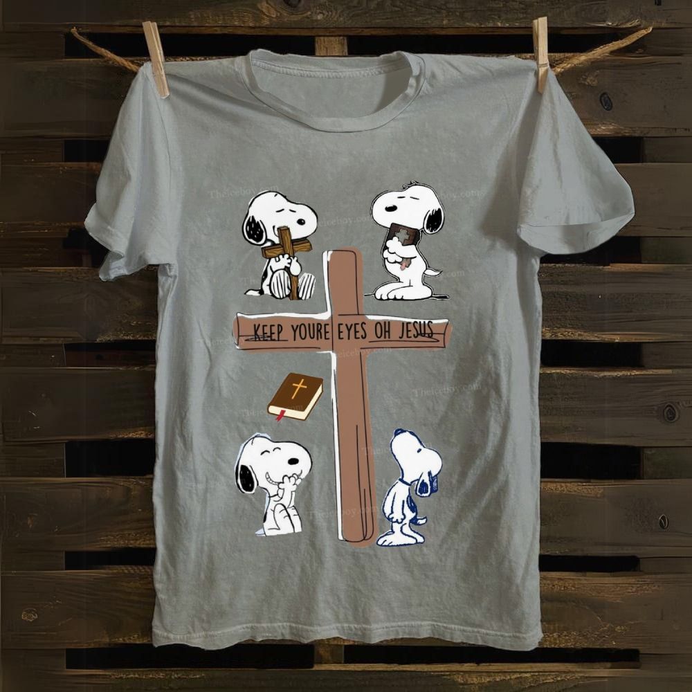 Keep youre eyes oh jesus Cotton T-shirt