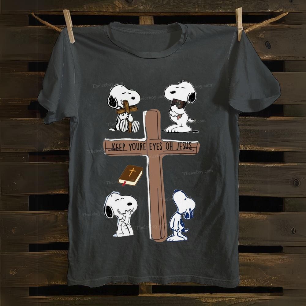 Keep youre eyes oh jesus Cotton T-shirt