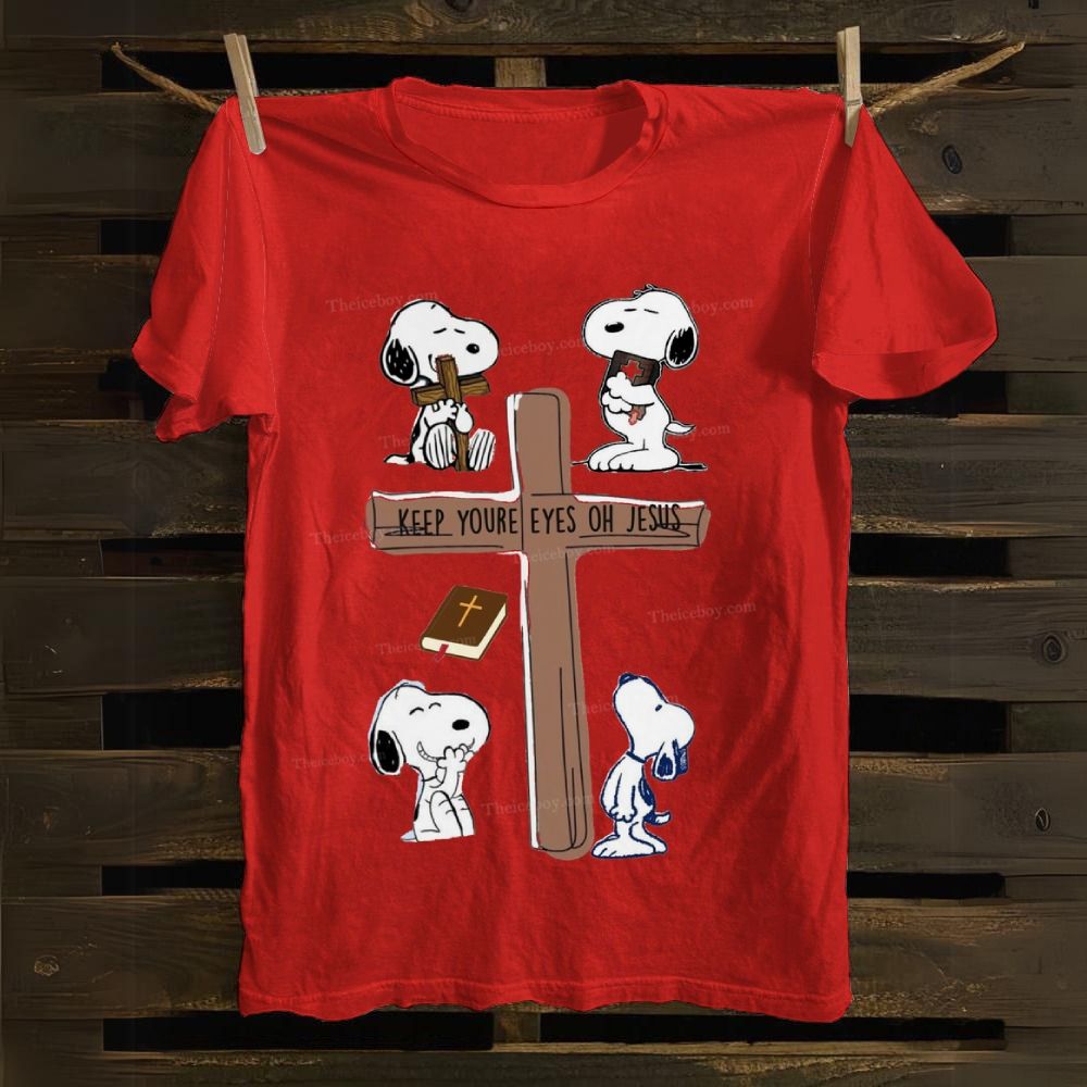 Keep youre eyes oh jesus Cotton T-shirt