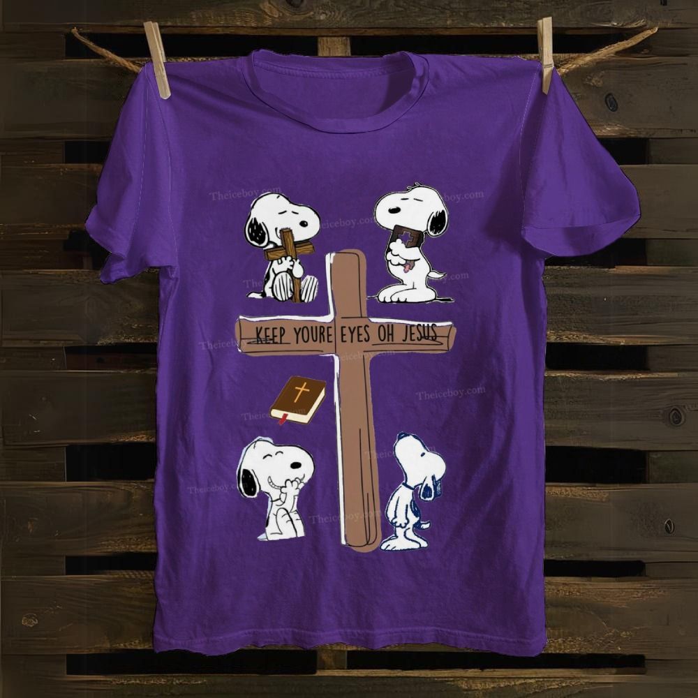 Keep youre eyes oh jesus Cotton T-shirt
