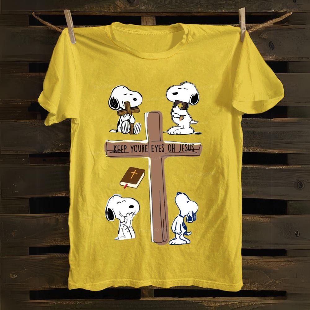 Keep youre eyes oh jesus Cotton T-shirt