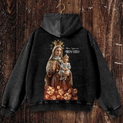 Nossa Senhora Do Rosário Christian Washed Hoodie