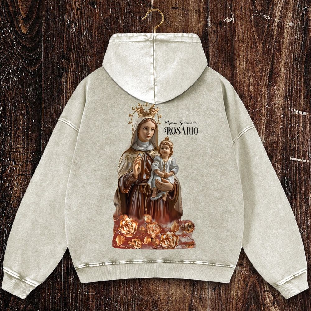 Nossa Senhora Do Rosário Christian Washed Hoodie