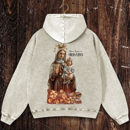 Nossa Senhora Do Rosário Christian Washed Hoodie
