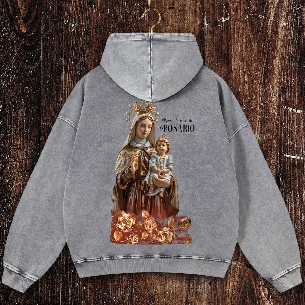 Nossa Senhora Do Rosário Christian Washed Hoodie
