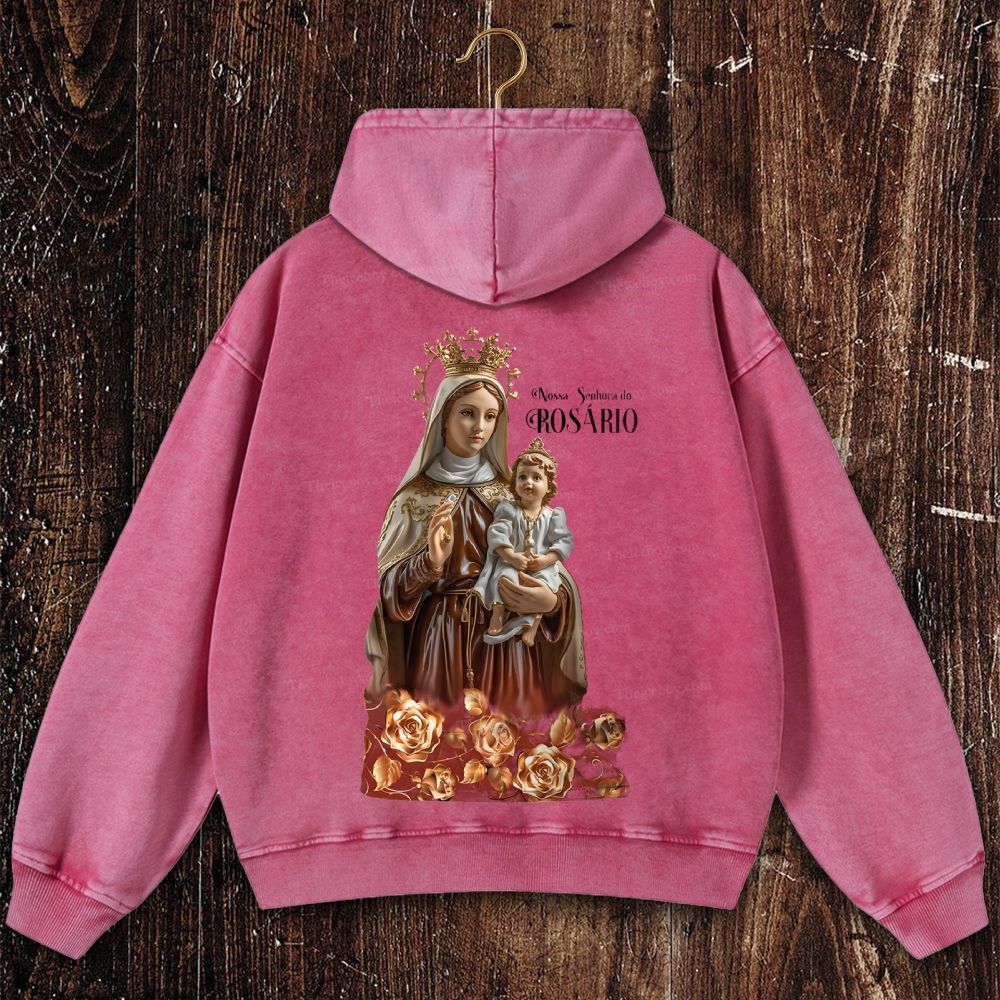Nossa Senhora Do Rosário Christian Washed Hoodie