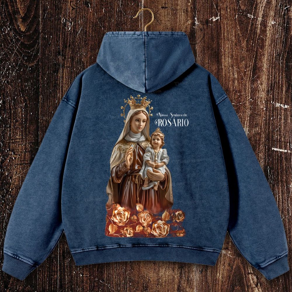 Nossa Senhora Do Rosário Christian Washed Hoodie