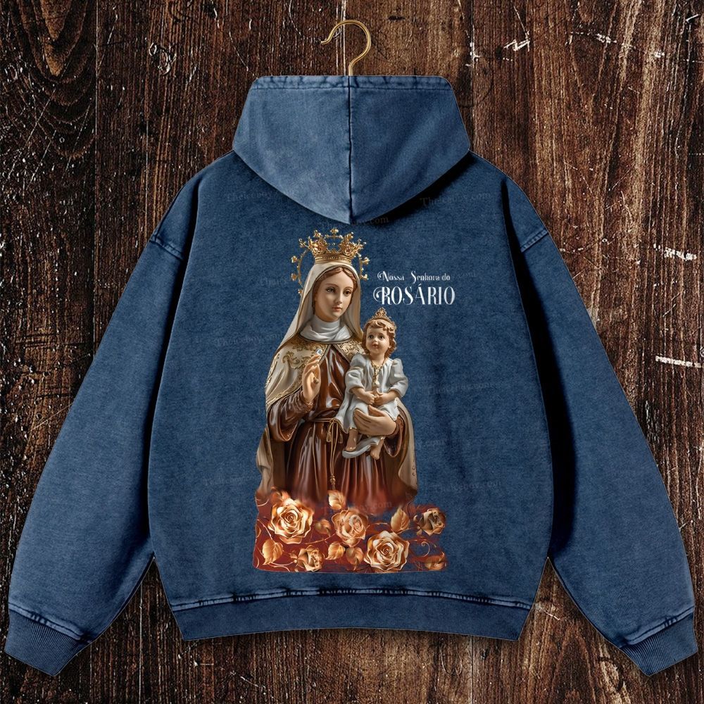 Nossa Senhora Do Rosário Christian Washed Hoodie
