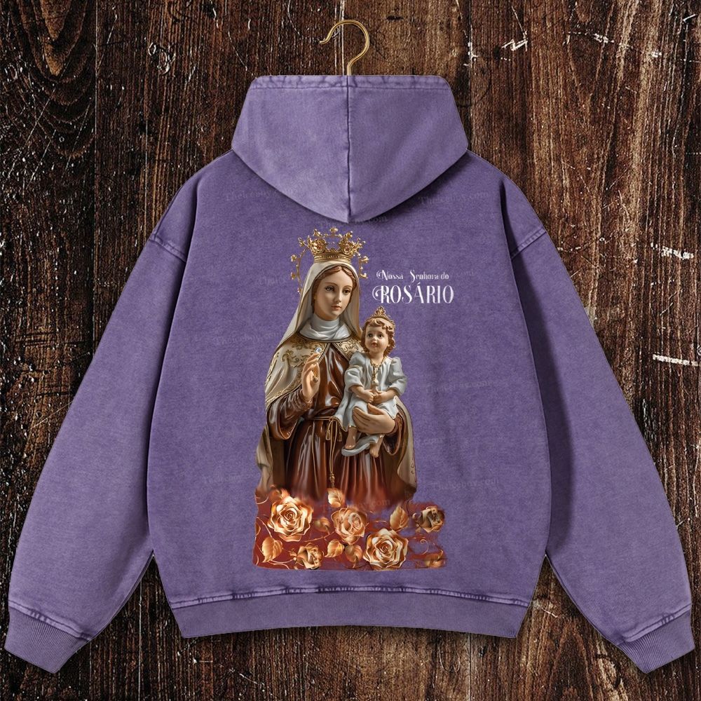 Nossa Senhora Do Rosário Christian Washed Hoodie