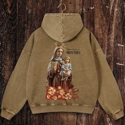 Nossa Senhora Do Rosário Christian Washed Hoodie