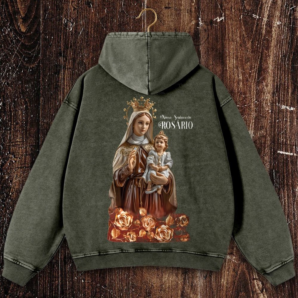 Nossa Senhora Do Rosário Christian Washed Hoodie