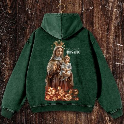 Nossa Senhora Do Rosário Christian Washed Hoodie