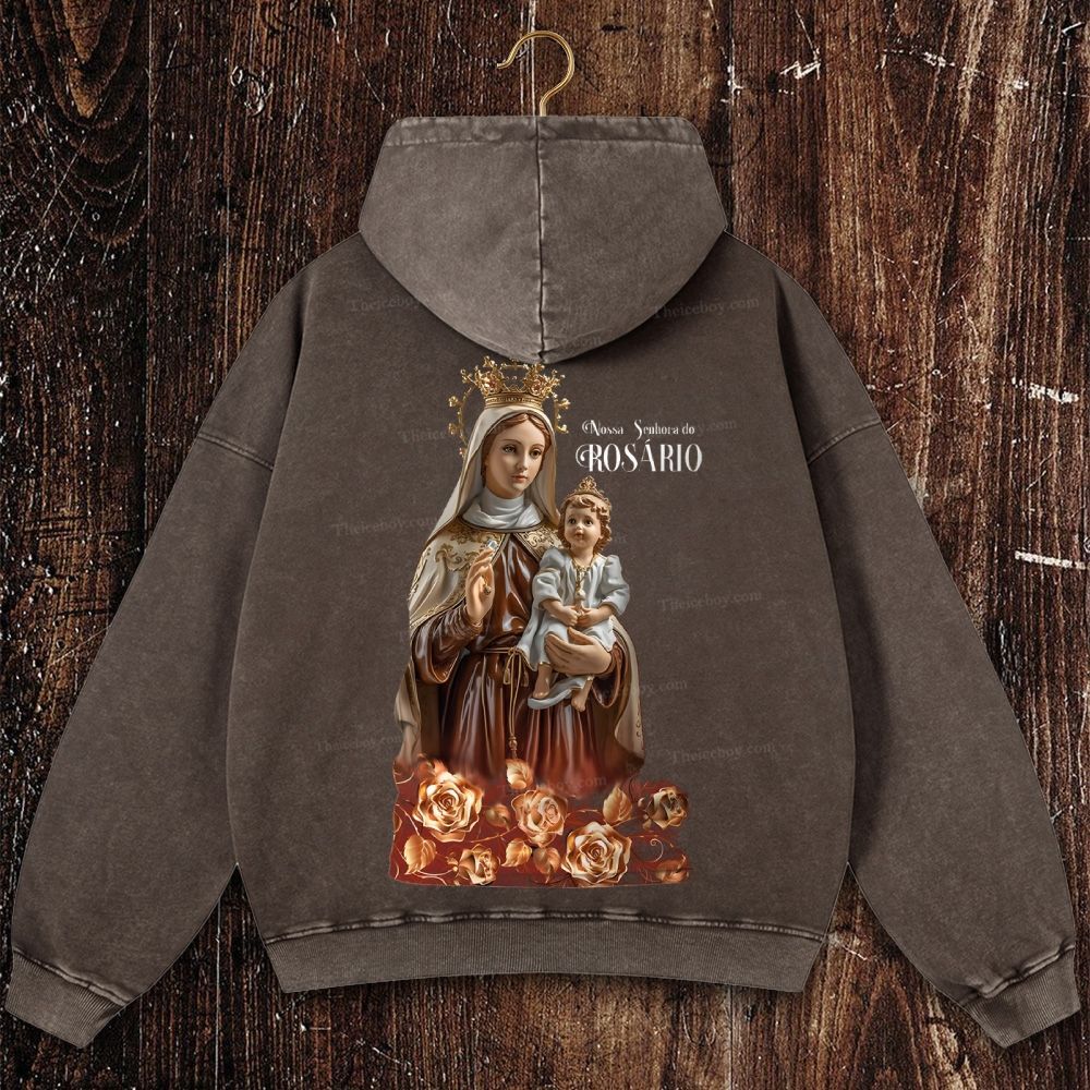 Nossa Senhora Do Rosário Christian Washed Hoodie
