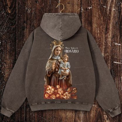 Nossa Senhora Do Rosário Christian Washed Hoodie